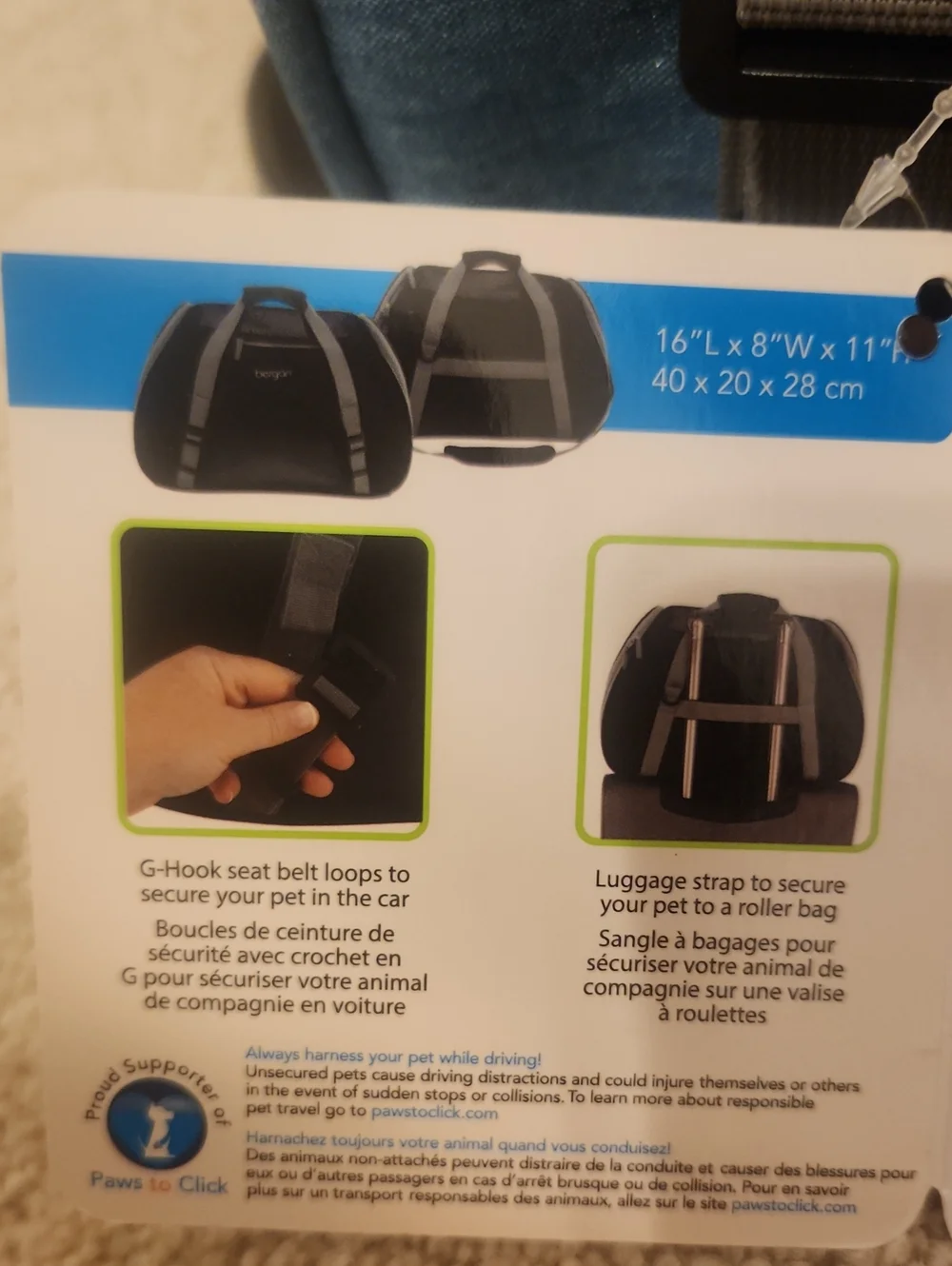 Bergan Comfort Carrier Soft Pet Carrier For Small Pets New With Tags